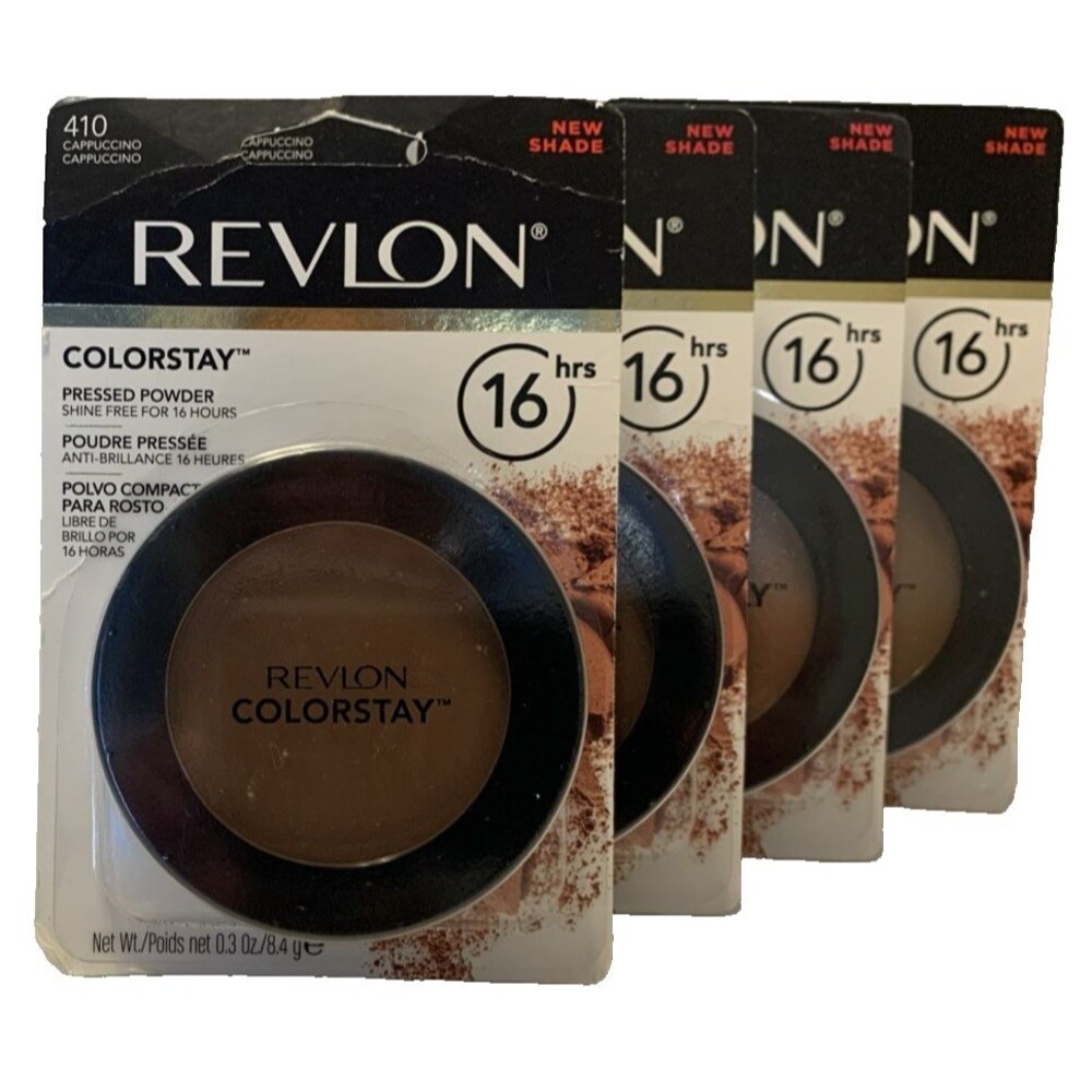 Revlon ColorStay 410 CAPPUCCINO Longwearing Oil & Shine Free Pressed Powder x4
